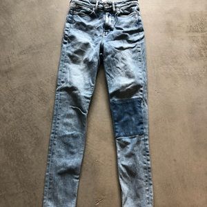 Calvin Klein high waist ankle jeans w/ knee patch